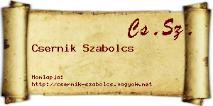 Csernik Szabolcs névjegykártya